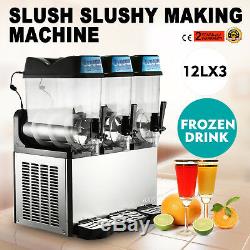 Slush Making Machine 3 Tank Snow Frozen Drink Smoothie Maker Commercial HQ