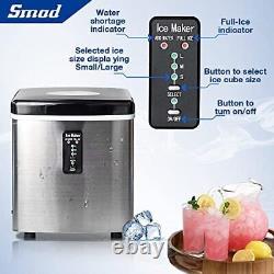Smad Countertop Ice Maker Stainless Steel Ice Making Machine Fast Ice Making