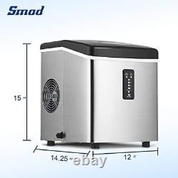 Smad Countertop Ice Maker Stainless Steel Ice Making Machine Fast Ice Making