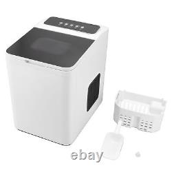 Small Desktop Ice Maker White ABS Portable Countertop Ice Making Machine CS