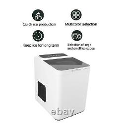 Small Desktop Ice Maker White ABS Portable Countertop Ice Making Machine CS