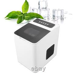 Small Desktop Ice Maker White ABS Portable Countertop Ice Making Machine LT