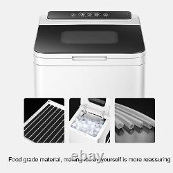 Small Desktop Ice Maker White ABS Portable Countertop Ice Making Machine LT
