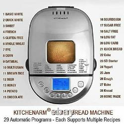Stainless Steel Bread maker with Recipes Whole Wheat Bread Making Machine