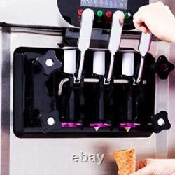 Stainless Steel Ice Cream Making Machine 3-Flavors Countertop Soft cream Maker