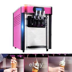 Stainless Steel Ice Cream Making Machine 3-Flavors Countertop Soft cream Maker