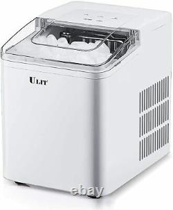 ULIT Ice Maker Countertop White Machine Scoop Basket Makes 26 lbs. Ice in 24 Hour