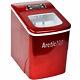 Used- Arctic-pro Portable Digital Quick Ice Maker Machine, Red, Makes 2 Ice Size