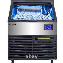 VEVOR 265LBS/24H Commercial Ice Maker Auto Ice Cube Making Machine 77 LBS Bin