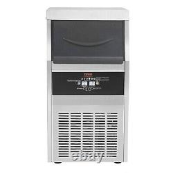 VEVOR 90-100LBS Commercial Ice Maker Built-in Ice Cube Machine 33Lbs Bin Storage