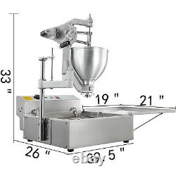 VEVOR 9L Commercial Automatic Donut Maker Fryer Making Machine 3 Sets Free Mold