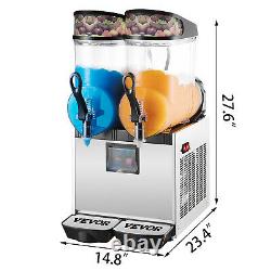 VEVOR Commercial 24L Margarita Slush Making Machine Frozen Drink Ice Maker 2Tank
