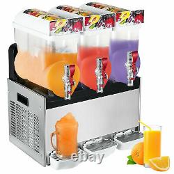 VEVOR Commercial 45L Slush Making Machine Frozen Drink Smoothie Ice Maker 3 Tank