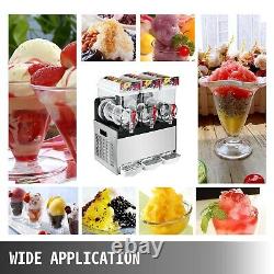 VEVOR Commercial 45L Slush Making Machine Frozen Drink Smoothie Ice Maker 3 Tank