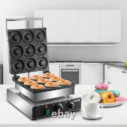 VEVOR Commercial 9pcs Donut Maker Electric Nonstick Donut Making Machine 2000W