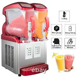 VEVOR Commercial Frozen Drink Slushy Making Machine Ice Maker 2x6L LED Display