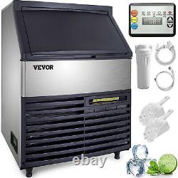 VEVOR Commercial Ice Maker 265LBS/24Hrs Ice Cube Making Machine with77LBS Storage