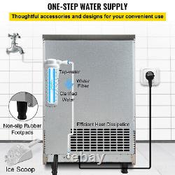 VEVOR Commercial Ice Maker 440LBS/24H Ice Cube Making Machine withWater Filter LED