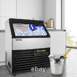VEVOR Commercial Ice Maker Ice Cube Machine 265 LBS Undercounter 77Lbs Storage