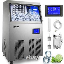 150lbs Commercial Ice Maker Ice Maker Ice Cube Making Machine 70kg Automatique 33lbs Storag