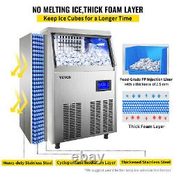 150lbs Commercial Ice Maker Ice Maker Ice Cube Making Machine 70kg Automatique 33lbs Storag