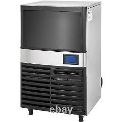 155lbs Commercial Ice Maker Ice Maker Ice Cube Making Machine 70kg LCD Control Panel 511