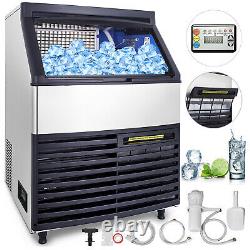 265lbs Ice Maker Ice Cube Making Machine 120kg 24h Commercial Auto Microordinateur
