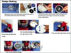 2-1/4 58mm Bouton Badge Maker Machine Personnalisée Badge De Bricolage Kit De Fabrication D'insigne