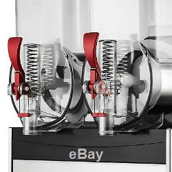 2 X 15l Barbotine Slush Machine Machine De Fabrication De Boisson Congelée Maker Smoothie