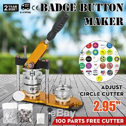 75mm Bouton Maker Machine 3 Pouces Rotation Badge Faire Avec 100 Jeux Bouton Cercle