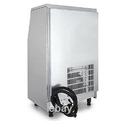 99lbs Commercial Ice Maker Ice Maker Ice Cube Making Machine 45kg Reservation Function Sus