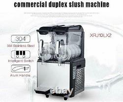 Commercial 2x10l Machine À Glace Slush Machine À Glace Slushie Faisant Machine À Boire Congelée