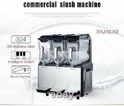Commercial 3x10l Glace Slush Machine Slushie Fabrication Machine Machine Surgelée Fabricant De Boissons Congelées
