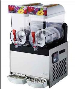 Commercial Boisson Congelée 2 Réservoir Slush Slushy Faire Machine Maker Smoothie 30l