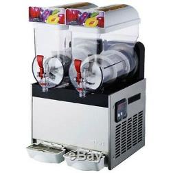 Commercial Boisson Congelée 2 Réservoir Slush Slushy Faire Machine Maker Smoothie 30l