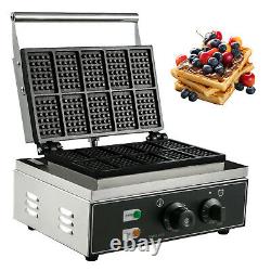 Commercial Square Waffle Maker 10pc Machine Belge De Fabrication De Gaufres
