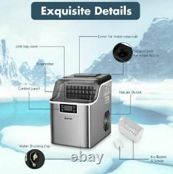 Countertop Ice Maker Portable Ice Cube Making Machine 18kg/24h Home Office Bar
