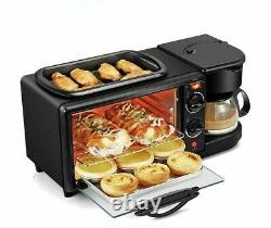 Electric 3 En 1 Breakfast Making Machine Multifunction Coffee Maker Bread Pizza