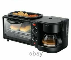 Electric 3 En 1 Breakfast Making Machine Multifunction Coffee Maker Bread Pizza