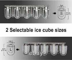 Euhomy Ice Maker Machine Countertop, Fait 26 Lbs En 24 Heures-ice Silver
