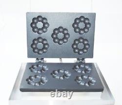 Fabricant de beignets en forme de fleur antiadhésifs électriques commerciaux de 110V - Machine à fabriquer 5 beignets