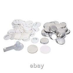 Kit de machine à presser les boutons DIY avec 100PCS de pièces de broche, coupe-cercle et manuel de broche de 25mm