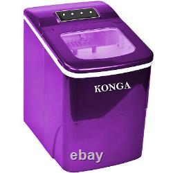Konga Portable Machine De Fabrication De Glace Rapide Numérique, Pourpre, Fait 2 Tailles De Glace