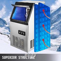 Machine Commerciale Ice Maker 110lbs Ice Cube Machine De Fabrication En Acier Inoxydable