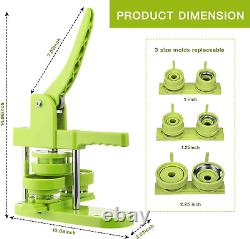 Machine De Fabrication De Boutons, Kit De Fabrication D'insignes Taille Multiple 1+1.25+2.25 Pouce Insigne P