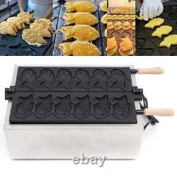 Machine à fabriquer des taiyaki, des crêpes japonaises en forme de poisson, des cornets de gaufres à la crème glacée.