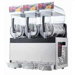 Machine à faire des boissons glacées et des smoothies commerciale à 3 réservoirs.