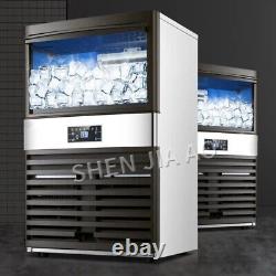 Machine à glaçons commerciale, machine à fabriquer de la glace, 100 kg/24h, 110V/220V, gros cubes de glace.