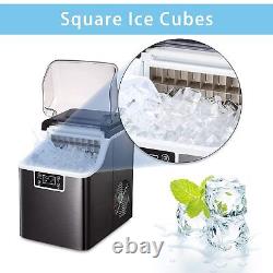 Machine à glaçons en cube, de comptoir, 50 livres/24 heures, 2 façons d'ajouter de l'eau, auto-nettoyante