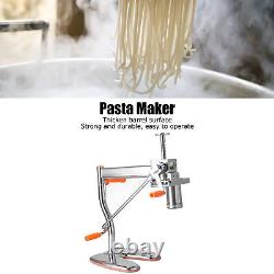 Machine à pâtes manuelle en acier inoxydable pour la fabrication de nouilles avec 7 pressoirs.